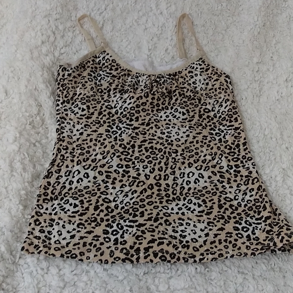 Energie Leopard Spaghetti Shirt Size M - Picture 5 of 9